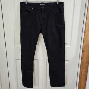 Mavi Jeans Mens 36x30 Zach Straight Leg Black Denim Normcore Minimalist Workwear